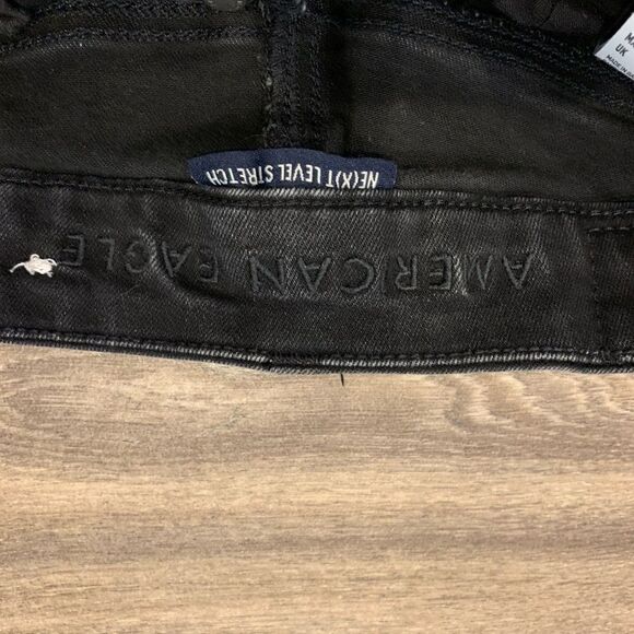 American Eagle distressed denim shorts.  Size: 0.  Super stretch. - Picture 2 of 6